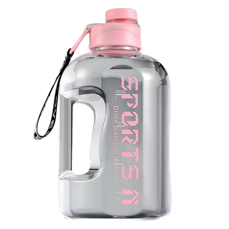 Garrafas de água isoladas fitness de 2,7/1,7L para academia, viagens e caminhadas.