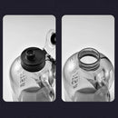 Garrafas de água isoladas fitness de 2,7/1,7L para academia, viagens e caminhadas.