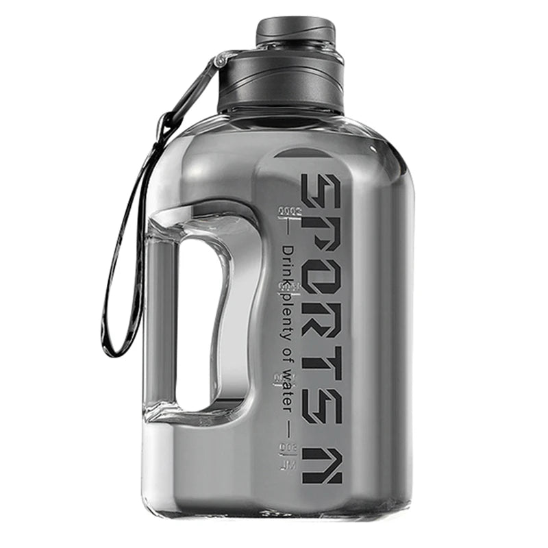 Garrafas de água isoladas fitness de 2,7/1,7L para academia, viagens e caminhadas.