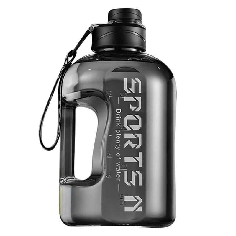 Garrafas de água isoladas fitness de 2,7/1,7L para academia, viagens e caminhadas.