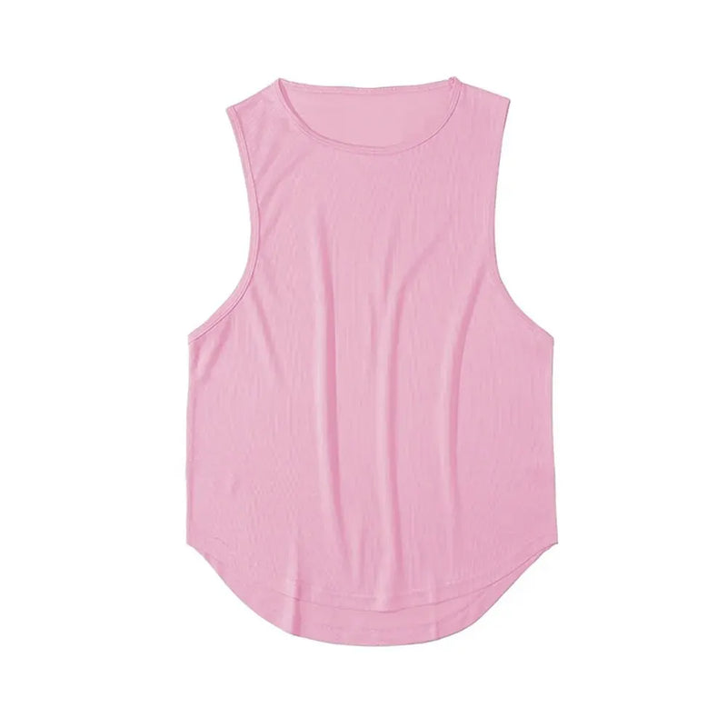 Camiseta esportiva de secagem rápida, sem mangas, perfeita para o verão.